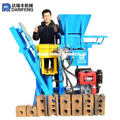 China DF2-25 mud soil cement interlocking brick making machine block machine clay bricks for sale