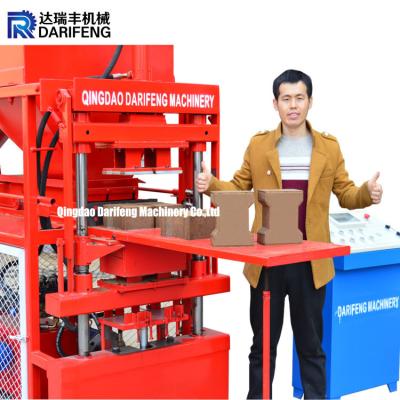 China DF2-10 Hollow Cement Laying Block Making machine Concrete soil Brick Machine Price for sale