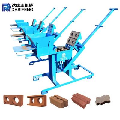 China Hot Selling Brick machine qmr2-40 Clay Mud Interlocking Block Hand Made Brick Making Machine zu verkaufen