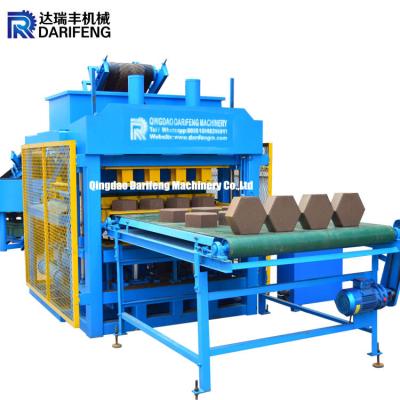 China DF7-10 Fully Automatic Interlocking brick machine Clay soil cement block Making Machine for sale