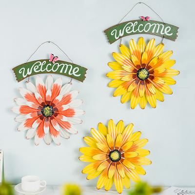 China Modern Custom Design Yellow Flower Wall Art Decoration Wall Hanging Decor Nordic Home Decor Flower Style for sale