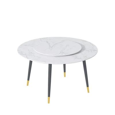 China Luxury dining table (size) of double round table turntable marble dining table household adjustable light for sale