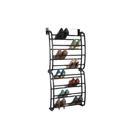 China Custom Furniture (Size) Adjustable Line Shelf Living Room Storage Shoes Rack Hot Selling Wood and Metal OEM for sale