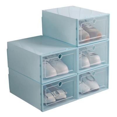 China (Other) Adjustable Simple Plastic Storage Shoe Boxes for Home, Household Shoes Racks Cabinet Shoe Storage Wholesale Organizer for sale