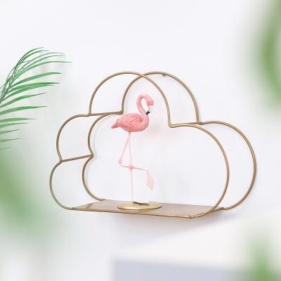 China Easy Modern Display Storage Wall Wind Iron Nordic Arts And Crafts Cloud Shaped Iron Plate Small Wall Hanging For Home Decoration for sale