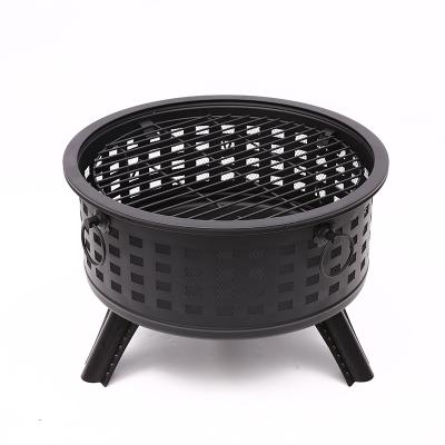 China BBQ Assembly Custom Sizes BBQ Fire Pit Black Outdoor Steel Fire Basket Patio Outdoor Grill Camping Portable Fire Bowl for sale