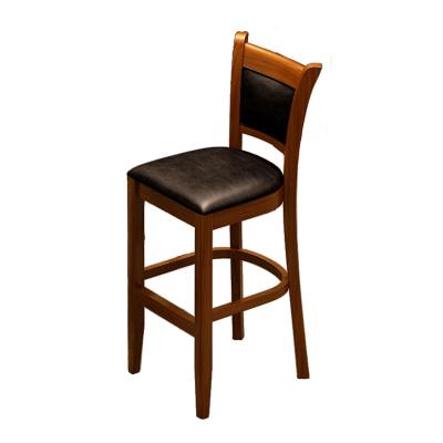 China Contemporary Hotel Restaurant Wood Bar Furniture Long High Foot Bar Stools Designs Modern Home Dining Bar Chair for sale