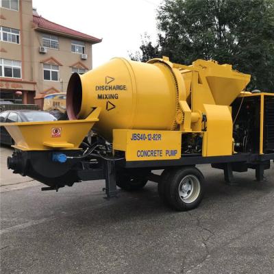 China Construction worksÂ  China concrete beton with pomp diesel engine mini JBT40 concrete mixer and pump for sale