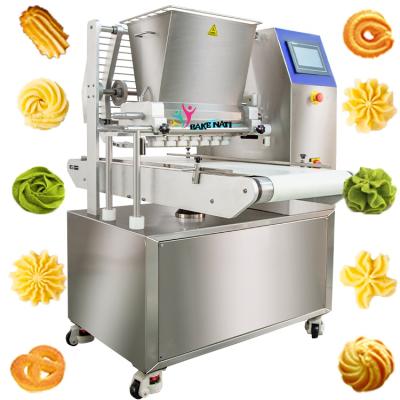 China Commercial Supply Industrial Automatic Danish Twist Jenny Cookie Depositor Machine Wire Cut Cookie Bakery Product Making Machine Production Line for sale