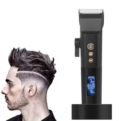 China Safety 2021 New Designed Zeecool Professional Cordless Rechargeable All Metal Hair Trimmer With LCD Display For Men for sale