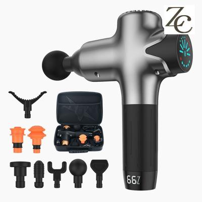 China 7 Speed ​​Vibration Massagegun Mg-y08 Cordless Muscle Massage Gun Rechargeable Handheld Deep Tissue Body Massager with 8 Heads for sale