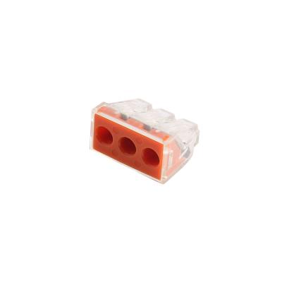 China Rated current: 32A Rated voltage: 400V factory type push wire directly wiring connector DF-103D terminal block for sale