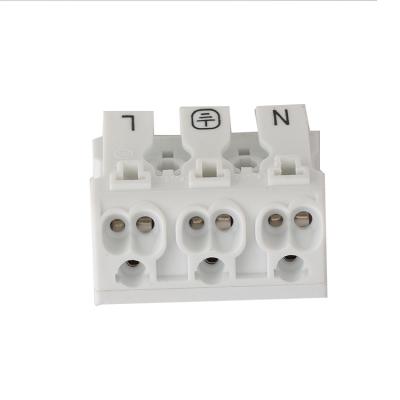 China Rated Current: 9A Rated Voltage: 400V HIG QUALITY POWER THROUGH Terminal Block WITH WIRE PROTECTOR for sale