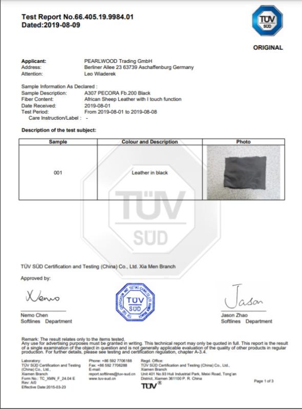 TUV mark - Baoding Zhancheng Garment Manufacturing Co., Ltd.