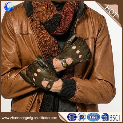 China Cheap 2016 Classic Men's Unlined Gray Sheepskin Training Leather Gloves for sale