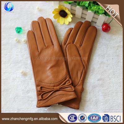 China Cheap Ladies Fashion Hot Genuine Goatskin Leather Gloves For Touch Screen Gloves Importers for sale