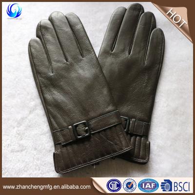 China New Style Soft And Warm Fashion Mens Super Goatskin C Grade Leather Gloves With High Quality for sale