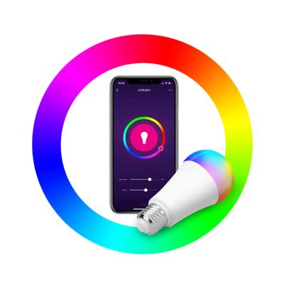 China Residential Wifi Smart Bulbs Work With Alexa Google Home Smart Phone Led Home Lighting RGB Color for sale