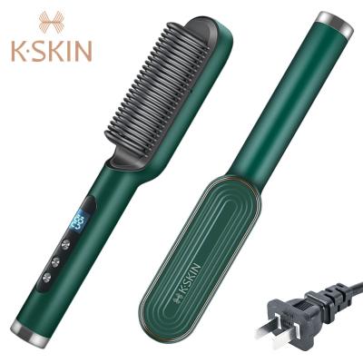 China Travel Nondisposable High Quality Free Sample KSKIN KD380K Professional Hair Straightener Sweep Brush Electric Heated Hair Straightener for sale