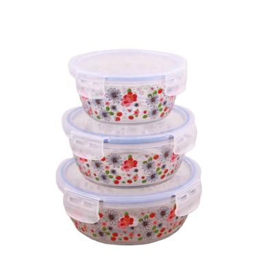 China Freshness Preservation Borosilicate Glass Food Storage New Keep Fresh Container Plastic Lid With New Design for sale