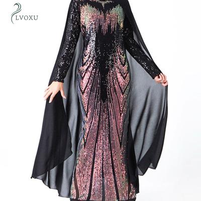 China Polyester Embroidered Islamic Muslim Abaya Kaftan Cap Elastic Waist Marroquino for sale