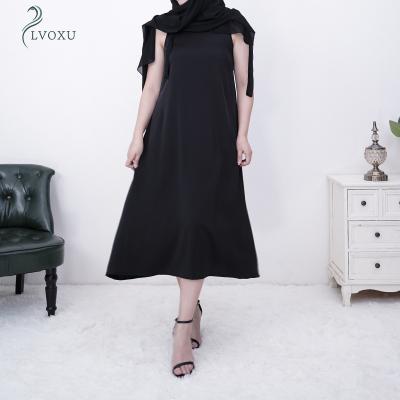 China Other Nida Material Basic Slip Dresses Simple Comfortable Modest Fit Any Abayas Sleeveless Dress Light Weight 659# for sale