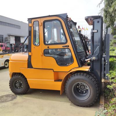 China Building Material Shops Hot Sale China Factory Diesel Forklift 4.0 Ton Diesel Forklift Truck With Closed Cab for sale