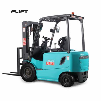 China Building Material Shops 3 Step 5 Meter Full Free Forklift 4 Wheel 2.5ton Battery Electric Forklift for sale