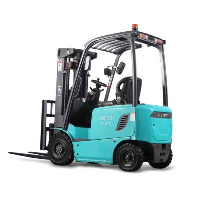 China Building Material Shop Electric Forklift 3 Stage 4.5 Full Meter Free Mast 1.5ton Battery Forklift for sale