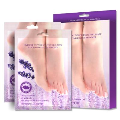 China Exfoliate and Moisturize Exfoliating Foot Peeling Spa Sock Mask Foot Exfoliation Peeling Mask Lavender Foot Mask for sale