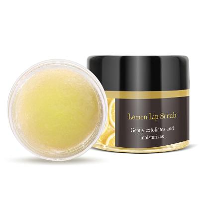 China OEM Personal Private Label Natural Sugar Scrub Lemon Lip Salt Lip Scrub Exfoliating Moisturizing Lip Scrub for sale