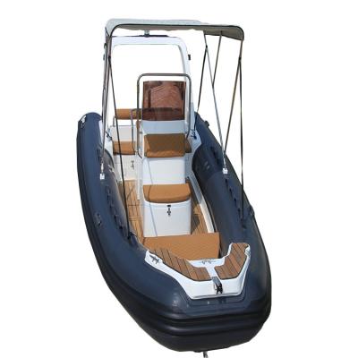 China Direct Wholesale Fiberglass Large Standard 7.6M Rib Boat Inflatable Yacht With Outboard Engine for sale