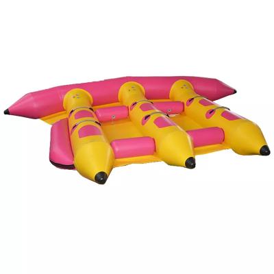 China lakes & Inflatable Rivers Water Toys Cheap Sea Fly Fishing Waters Boat Toys Inflatable Fish Tube Flying Towable Banana Boat For Kids And Adult for sale