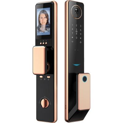 China Face Recognition Visual Intercom Manufacturer High Quality High Definition Large Screen Smart Door Lock For Home Villa for sale