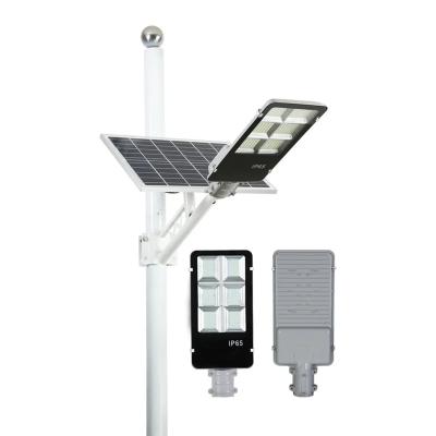 China Aluminum Solar Garden LED Street Light With Road Remote Control Outdoor Led Parking Lamp ip65 200 Watt Solar Street Lights With Pole for sale