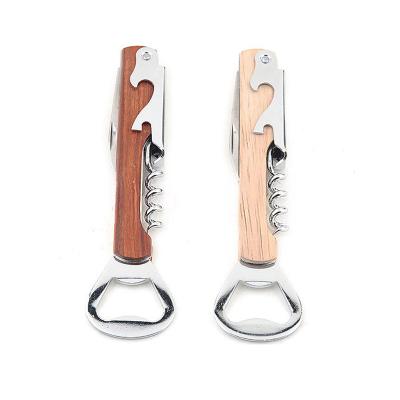 China Sustainable TOOTH Custom Personalize Logo Wooden Bullet Metal Bar Wine Beer Bottle Opener for sale