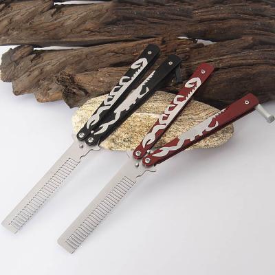 China TOOTH Stainless Steel Training Folding Training Knife Training Comb for sale