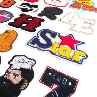 China Other Letter Patches Computer Embroidery Patches Custom Alphabet Patches For Apparel for sale