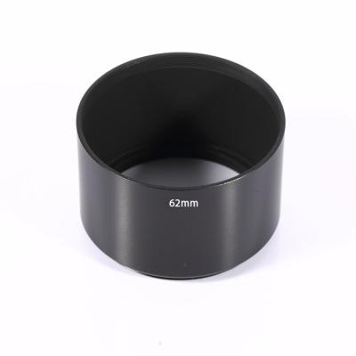 China Lightweight.Enironmental Massa Photographic Equipment Digital Camera Accessories Aluminum Alloy CNC Material Machining 62mm Camera Lens Hood for sale