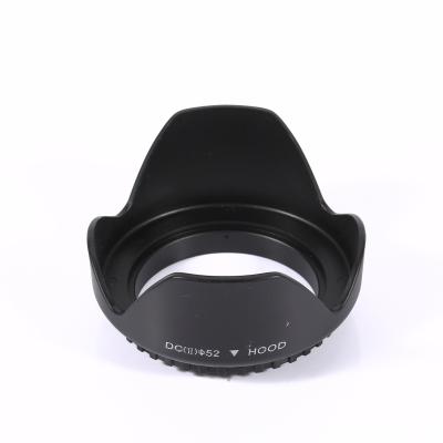 China Digital Camera Accessories Plastic Massa Flower Screw 72MM Plastic Black Camera Lens Hood High Quality Photographic Equipment for sale