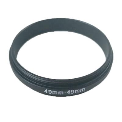 China Massa Photographic Equipment Digital Camera Accessories CNC Black Hardware Processing 49mm to 49mm Camera Lens Adapter Black Ring for sale