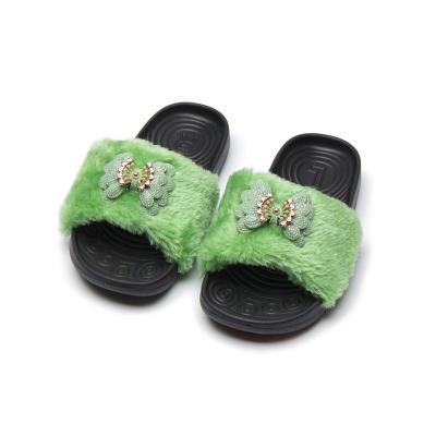 China Fashion Trend Manufacturer Women Open Toe Platform Fur Slippers Soft Fashion Fur Slippers for sale