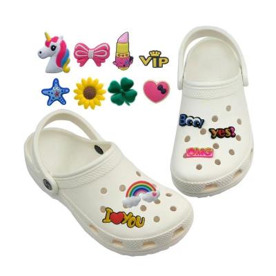 China 2021 new trend shoe buckle 2021 soft PVC shoe charm custom shoe charm clog charm kids clog for sale