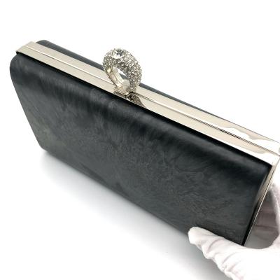 China Silvery&black Square Shape Metal Coin Purse Women Purse Frame Wholesale 8 Inch Purse Frame for sale