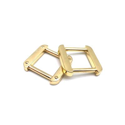 China Factory Customized Zinc Alloy Metal Ring Square Buckle For Bags Accessories Light Gold Metal Zinc Alloy Ring for sale