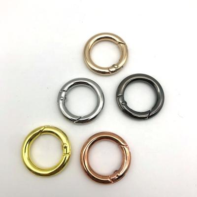 China 1 Inch Spring Hook Metal Keychain Clutch Bag Strap Accessories Buckles O-rings Zinc Alloy Lightweight Gold With 5 Colors for sale