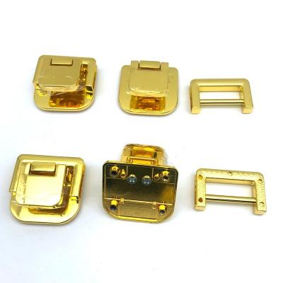 China Custom Zinc Alloy Bag Lock Hardware Gold Purse Clasp Metal Turn Lock Bag Hardware Twist Lock Bag Lock Hardware for sale