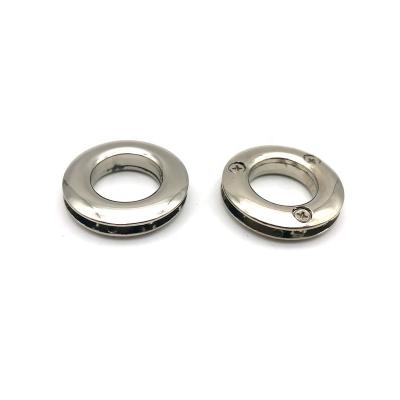 China Women handbag ODM factory retail hardware round shape metal supplies eyelets 18mm silver color for bag accessories for sale