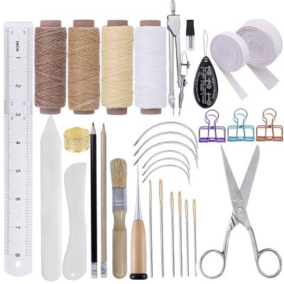 China Professional Wholesale Leather Craft Working Tool Set DIY Leather Craft Factory Leather Tool Kit Leather Working for sale