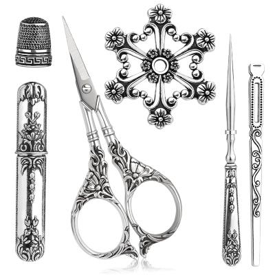 China Multifunctional Miucous Scissors Clothes Embroidery Scissors Vintage Triangle Scissors for sale